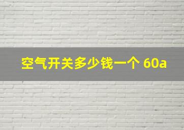 空气开关多少钱一个 60a